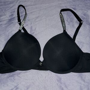 Juicy Couture Black Bra with Glittering Straps